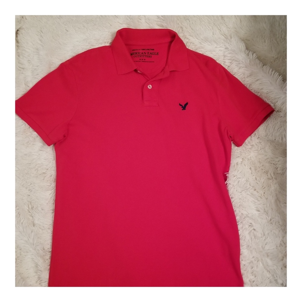 American Eagle Outfitters Red Polo Shirt Medium